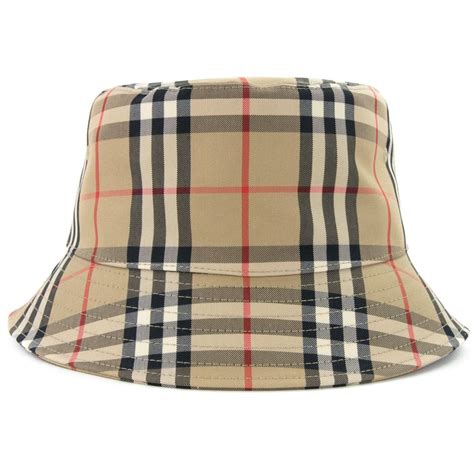 vintage check technical cotton hat